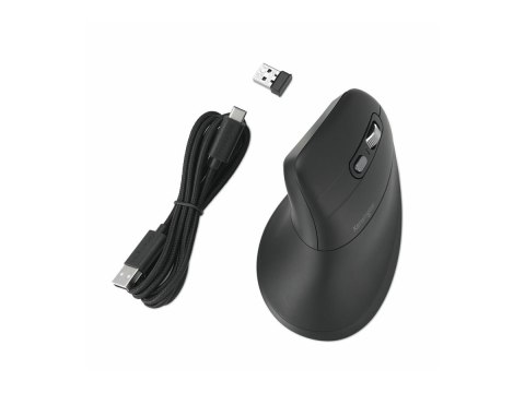 Kensington Pro Fit Ergo MY630 EQ - Mysz - ergonomiczna - z akumulatorem - 5 przyciski - bezprzewodowa - 2.4 GHz, Bluetooth - odb