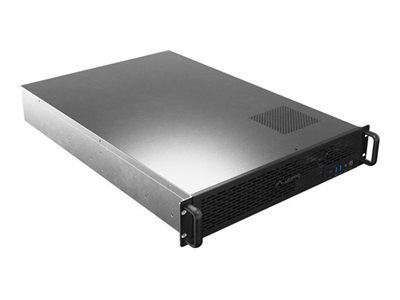 Lanberg - Montowany w stojaku 2U - ATX - brak zasilacza - czarny - USB