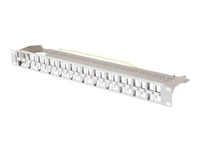 Lanberg - Panel krosowniczy (zatyczka) - FTP dla modułów keystone - do montażu na stelażu - RAL 7035, szary - 1U - 19" - liczba 