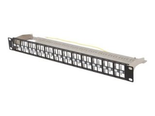 Lanberg - Panel krosowniczy (zatyczka) - FTP dla modułów keystone - do montażu na stelażu - RAL 9004, czarny - 1U - 19" - liczba