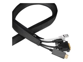 LogiLink - Osłona kabla - z zamkiem błyskawicznym - czarny