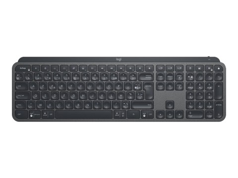 Logitech MX Keys - Klawiatura - podświetlenie - bezprzewodowa - Bluetooth - AZERTY - Francja - grafitowy