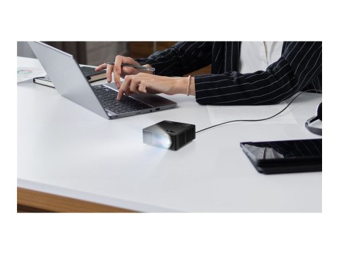 Optoma ML750i - Projektor DLP - LED - 3D - 700 lumeny - WXGA (1280 x 800) - 16:10 - 720p - biały, szary