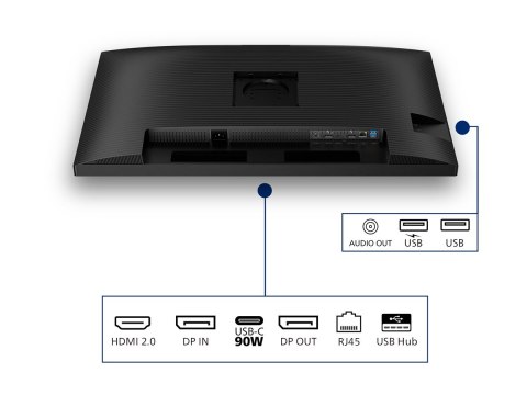 Philips 32B2U3601 - 3000 Series - monitor LED - 32" (31.5" widoczny) - 2560 x 1440 QHD @ 100 Hz - IPS - 1000:1 - HDMI, DisplayPo