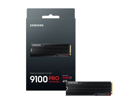 Samsung 9100 PRO MZ-VAP4T0 - SSD - zaszyfrowany - 4 TB - z radiatorem - wewnętrzny - M.2 2280 - PCI Express 5.0 x4 (NVMe) - 256 