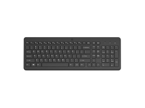HP 225 - Klawiatura - układ 2,5-strefowy - bezprzewodowa - 2.4 GHz - QWERTY - angielski - czarny