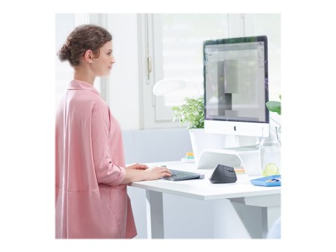 Logitech MX Vertical - Mysz pionowa - ergonomiczna - optyczna - 6 przyciski - bezprzewodowa, przewodowa - Bluetooth, 2.4 GHz - o