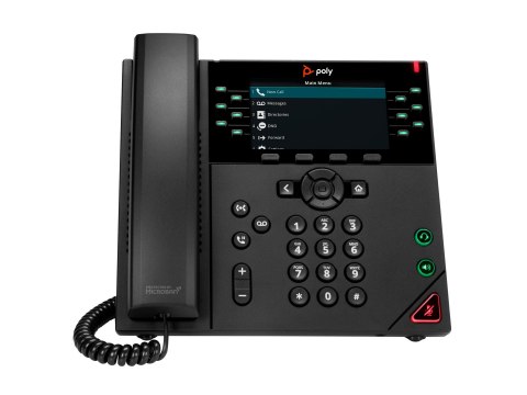 HP Poly VVX 450 - Telefon VoIP - trzykierunkowa funkcja połączeń - SRTP, SIP, SDP - 12 linii - czarny