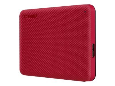 Toshiba Canvio Advance - Dysk twardy - 2 TB - zewnętrzny (przenośne) - 2,5" - USB 3.2 Gen 1 - czerwony
