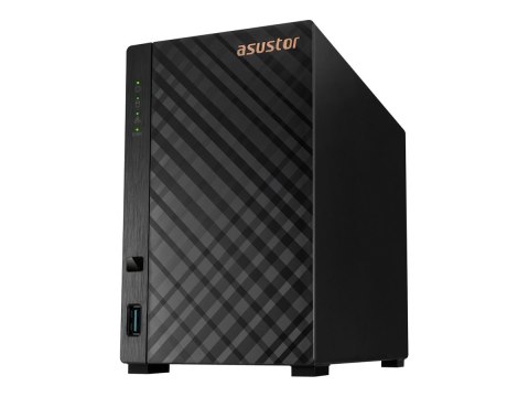 ASUSTOR Drivestor 2 AS1202T - Gen 2 - serwer NAS - 2 wnęki - SATA 6Gb/s - RAID 1, JBOD, 0 - RAM 1 GB - 2.5 Gigabit Ethernet - iS