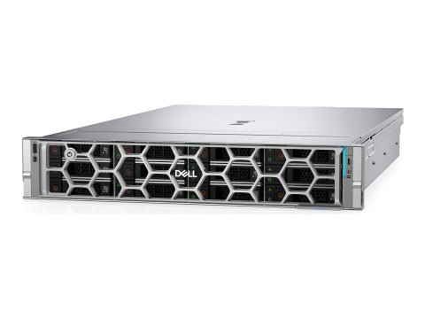 Dell PowerEdge R570 - Serwer - montowany w stojaku 2U - pojedynczy - 1 x Xeon 6511P / do 4.2 GHz - RAM 32 GB - SAS - wymiana pod