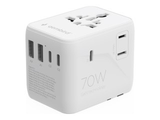 Gembird - Przejściówka złącza zasilania z przejściówką ładowania USB - Typ A, Typ C, Typ G, Typ I (P) do USB, USB-C, Typ A, Typ 