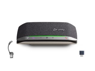HP Poly Sync 20+M - Zestaw głośnomówiący - Bluetooth - przewodowa, bezprzewodowa - USB-A, USB-C - czarny - Certyfikat Microsoft 