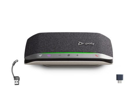 HP Poly Sync 20+M - Zestaw głośnomówiący - Bluetooth - przewodowa, bezprzewodowa - USB-A, USB-C - czarny - Certyfikat Microsoft 