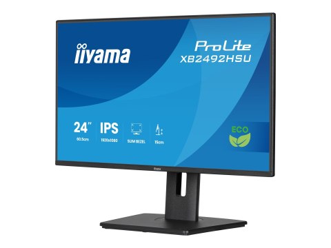 Iiyama ProLite XB2492HSU-B1 - Monitor LED - 24" (23.8" widoczny) - 1920 x 1080 Full HD (1080p) @ 120 Hz - IPS - 300 cd/m² - 1500