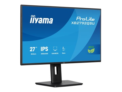 Iiyama ProLite XB2792QSU-B1 - Monitor LED - 27" - 2560 x 1440 QHD @ 120 Hz - IPS - 350 cd/m² - 1500:1 - 3 ms - HDMI, DisplayPort