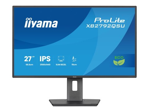 Iiyama ProLite XB2792QSU-B1 - Monitor LED - 27" - 2560 x 1440 QHD @ 120 Hz - IPS - 350 cd/m² - 1500:1 - 3 ms - HDMI, DisplayPort