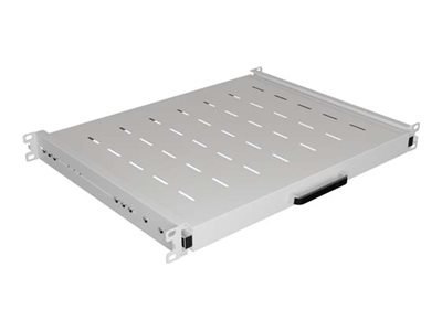 Lanberg - Półka suwana obudowy - 445 x 350 mm, nośność do 35 kg, montaż w 4 punktach - RAL7035, szary - 1U - 19"