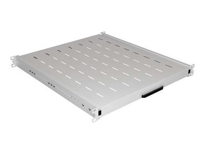 Lanberg - Półka suwana obudowy - 445 x 500 mm, nośność do 35 kg, montaż w 4 punktach - szary, RAL7035 - 1U - 19"