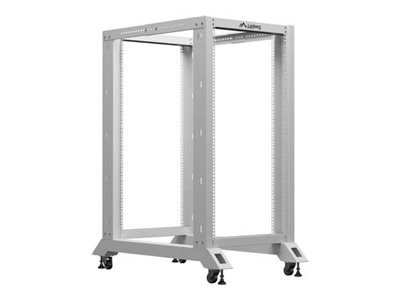 Lanberg - Stojak rama otwarta - 600 x 1000 mm (SxG) - szary, RAL7035 - 22U - 19"
