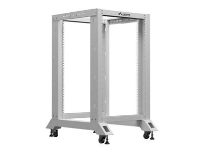 Lanberg - Stojak rama otwarta - 600 x 800 mm (SxG) - szary, RAL7035 - 18U - 19"