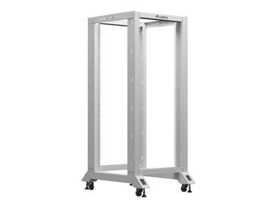 Lanberg - Stojak rama otwarta - 600 x 800 mm (SxG) - szary, RAL7035 - 27U - 19"