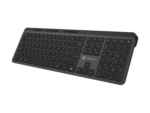 Natec MEDUSA - Klawiatura - full size - bezprzewodowa - 2.4 GHz, Bluetooth 5.1 - QWERTY - US - przełącznik: X-Type - czarny, sza