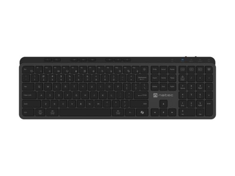 Natec MEDUSA - Klawiatura - full size - bezprzewodowa - 2.4 GHz, Bluetooth 5.1 - QWERTY - US - przełącznik: X-Type - czarny, sza