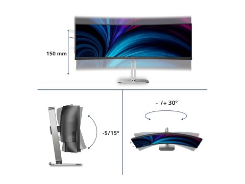 Philips 49B2U5900C - Monitor LED - zaokrąglony - 49" (48.8" widoczny) - 5120 x 1440 Dual Quad HD @ 75 Hz - VA - 400 cd/m² - 3000
