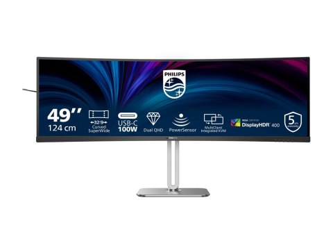 Philips 49B2U5900C - Monitor LED - zaokrąglony - 49" (48.8" widoczny) - 5120 x 1440 Dual Quad HD @ 75 Hz - VA - 400 cd/m² - 3000
