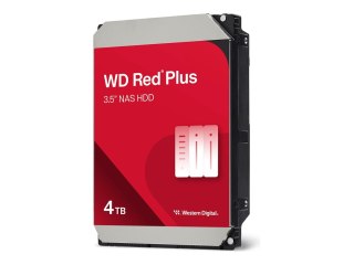 WD Red Plus - Dysk twardy - 4 TB - wewnętrzny - 3,5" - SATA 6Gb/s - 5400 obr/min - bufor: 128 MB