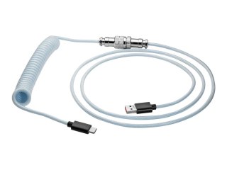 Akyga AK-USB-48 - Kabel USB - USB-C (M) do USB (M) - USB 2.0 - 5 V - 1 A - kabel sprężynowy - niebieski