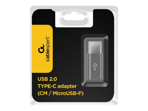 Cablexpert - Przejściówka USB - USB-C (M) do Micro-USB Typ B (F) - USB 2.0 - czarny