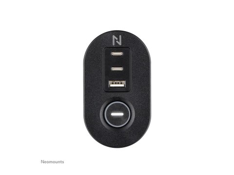 Neomounts - Linka zasilania - USB-C + USB-A - AC 230 V - 3680 wat - wejście: Typ F - złącza wyjściowe: 3 (2 x 24-pin USB-C (PD),