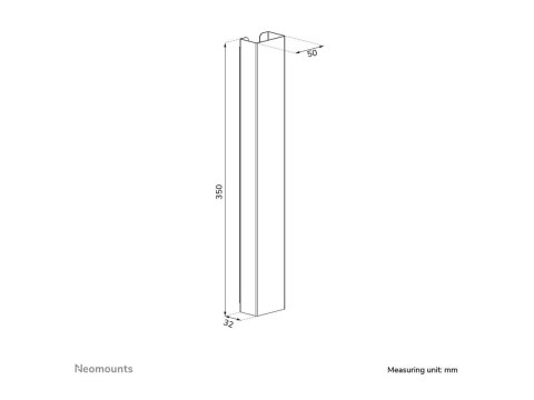 Neomounts - Osłona kabla - uchwyt magnetyczny, uniwersalny - czarny