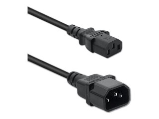 Qoltec - Kabel zasilający - IEC 60320 C14 do power IEC 60320 C13 - 250 V - 10 A - 1 m
