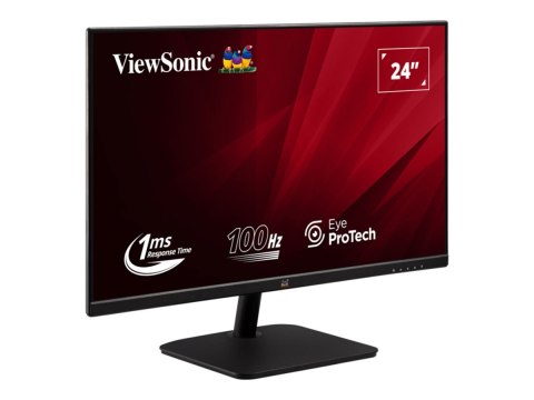 ViewSonic VA2432-H-2 - Monitor LED - 24" (23.8" widoczny) - 1920 x 1080 Full HD (1080p) - IPS - 250 cd/m² - 1000:1 - 1 ms - HDMI