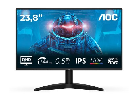 AOC Basic-line Q24B36X - B3 Series - monitor LED - 24" (23.8" widoczny) - 2560 x 1440 QHD @ 144 Hz - IPS - 300 cd/m² - 1300:1 - 