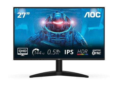 AOC Q27B36X - B36 Series - monitor LCD - 27" - 2560 x 1440 QHD @ 144 Hz - IPS - 300 cd/m² - 1500:1 - HDR10 - 0.5 ms - HDMI, Disp