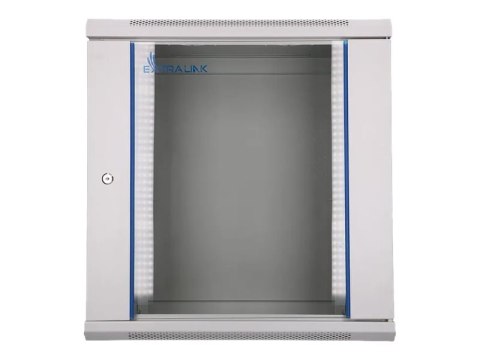 Extralink - Stojak szafa - 600x450 mm - do montażu na ścianie - szary - 12U - 19"