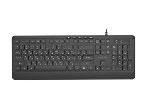 Gembird - Klawiatura - smukły, multimedialny - full size - USB, USB-C - QWERTY - US - czarny