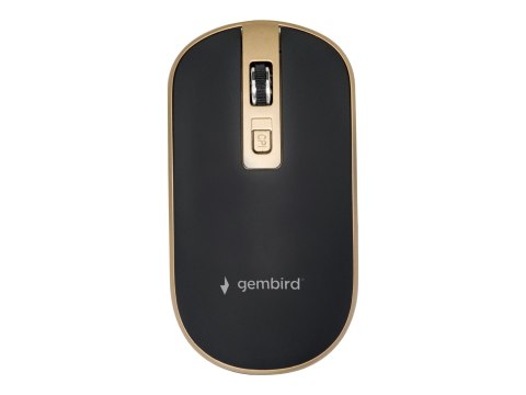 Gembird MUSW-4B-06-BG - Mysz - ergonomiczna - optyczna - 4 przyciski - bezprzewodowa - 2.4 GHz - odbiornik bezprzewodowy USB - c