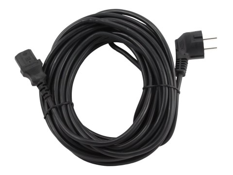 Gembird PC-186-VDE-10M - Kabel zasilający - power CEE 7/7 (M) kątowe do power IEC 60320 C13 prosty - 16 A - 10 m - odlewany - cz