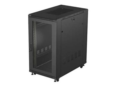 Lanberg FF01 series - Stojak szafa - 600 x 1000, paczka do samodzielnego montażu, z drzwiami szklanymi - z 6 wentylatorów chłodz