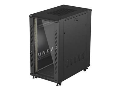 Lanberg FF01 series - Stojak szafa - 600 x 1000, paczka do samodzielnego montażu, z drzwiami szklanymi - z 6 wentylatorów chłodz