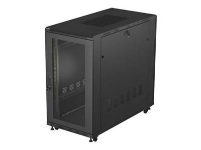 Lanberg FF01 series - Stojak szafa - 600 x 1200, płaska paczka, z drzwiami szklanymi - z 6 wentylatorów chłodzących - wolnostoją