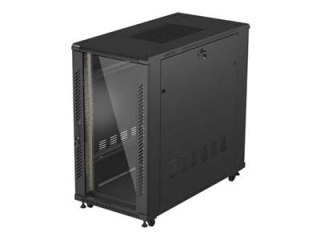 Lanberg FF01 series - Stojak szafa - 600 x 1200, płaska paczka, z drzwiami szklanymi - z 6 wentylatorów chłodzących - wolnostoją