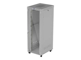 Lanberg FF01 series - Stojak szafa - 800 x 1000, płaski pakiet, z drzwiami szklanymi, LCD - z 6 wentylatorów chłodzących, termos