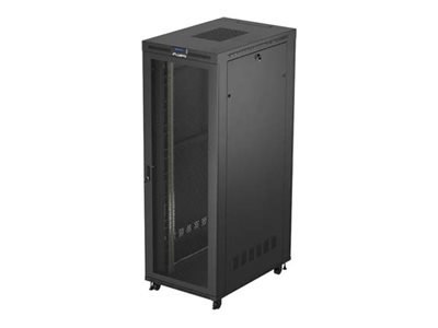 Lanberg FF01 series - Stojak szafa - 800 x 1200, pakowane płasko, z drzwiami szklanymi - z 6 wentylatorów chłodzących, termostat