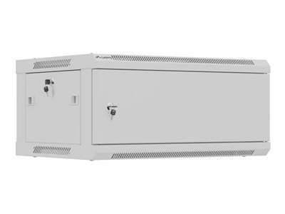 Lanberg WF01 Series - Stojak szafa - 600x450, pakowane płasko, z metalowymi drzwiami - do montażu na ścianie - szary, RAL7035 - 